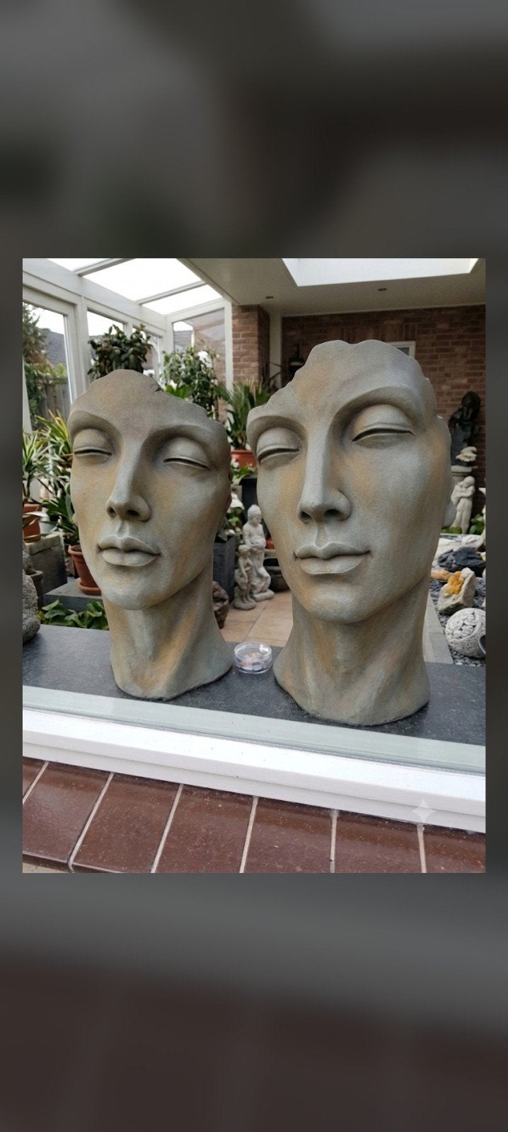 Nieuwe Vidroflor beelden: setje decoratie - tuinbeelden, Antiek en Kunst, Ophalen, Weerbestendig, 50 - 100 cm, Steen of Keramiek