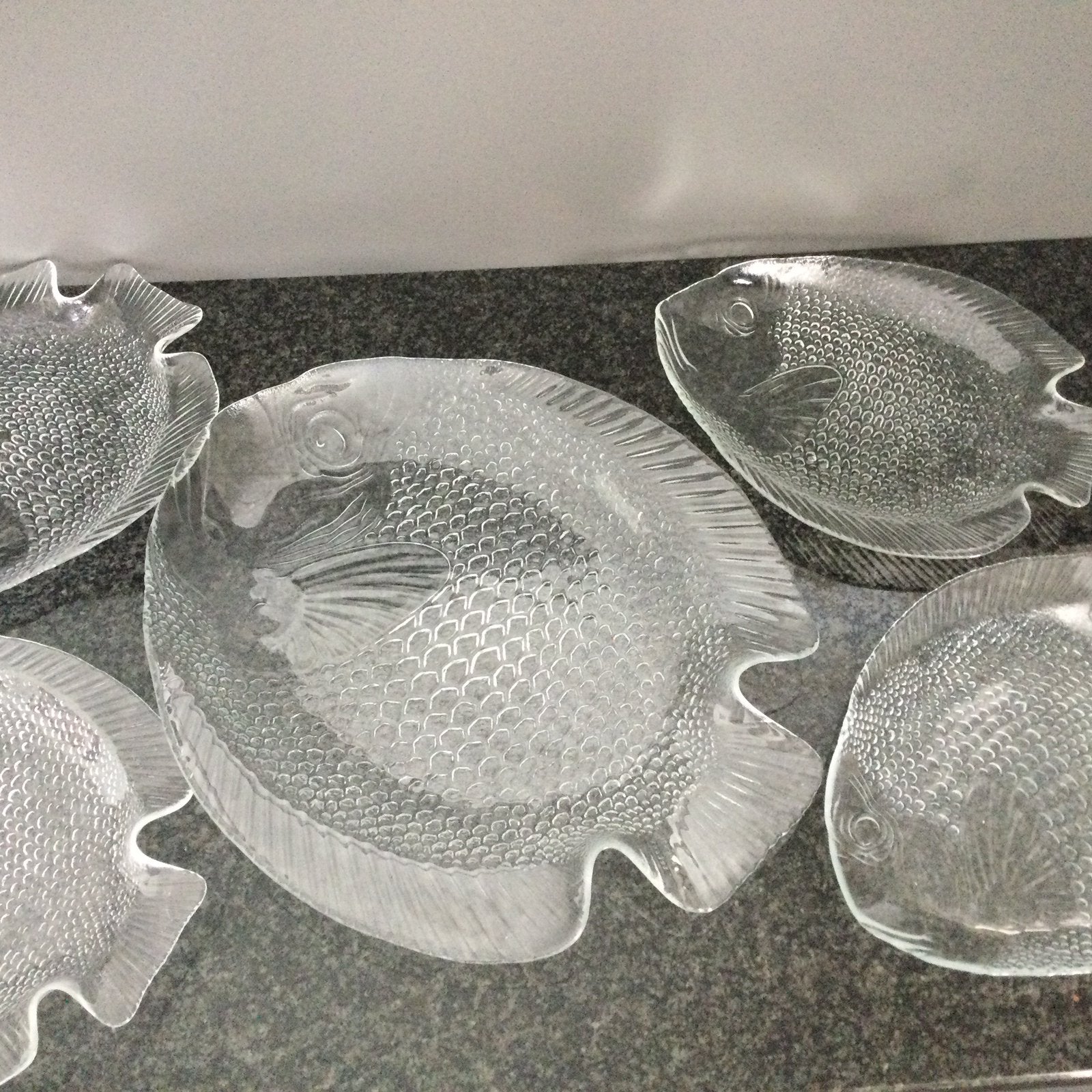 Vintage Visschalen Arcoroc France, Huis en Inrichting, Ophalen of Verzenden, Overige stijlen, Glas, Schaal of Schalen
