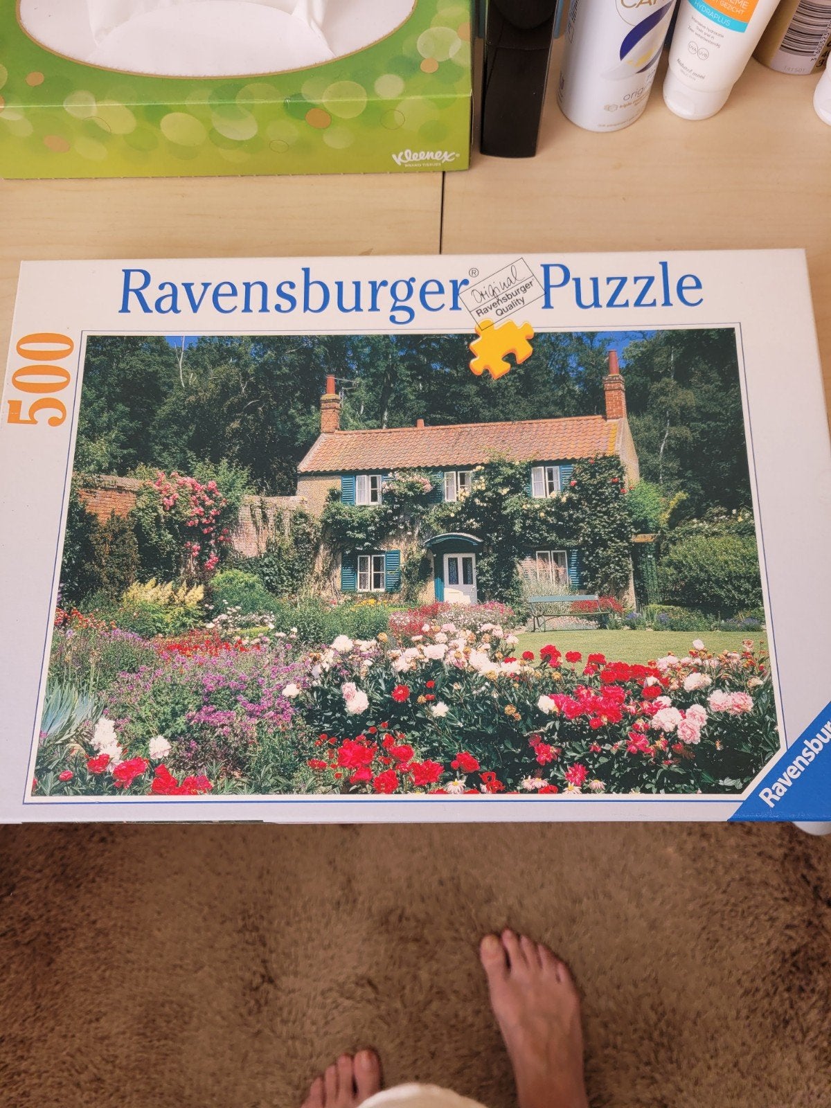 Ravensburger Legpuzzel 500 stukjes - Cottage met tuin, Ophalen of Verzenden, Minder dan 500 stukjes, Gebruikt, Legpuzzel
