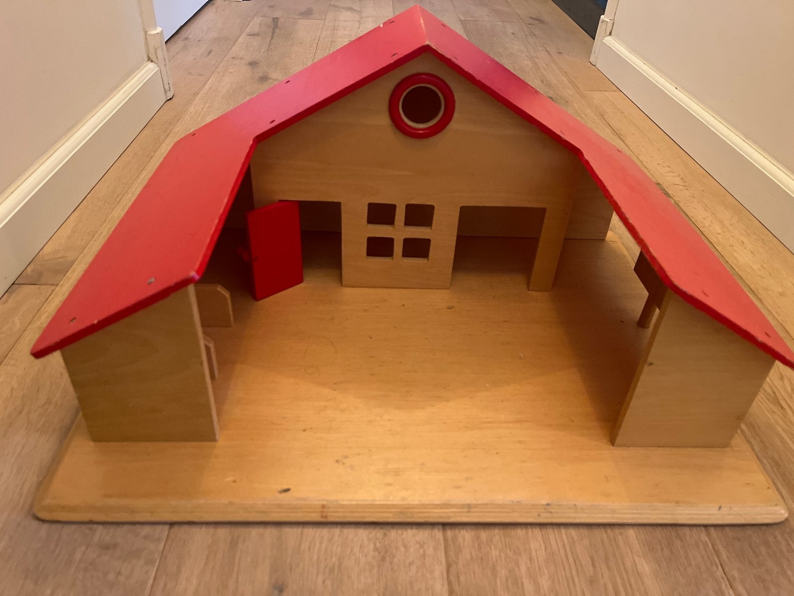 Houten garage/huis -Speelgoed, Ophalen, Gebruikt