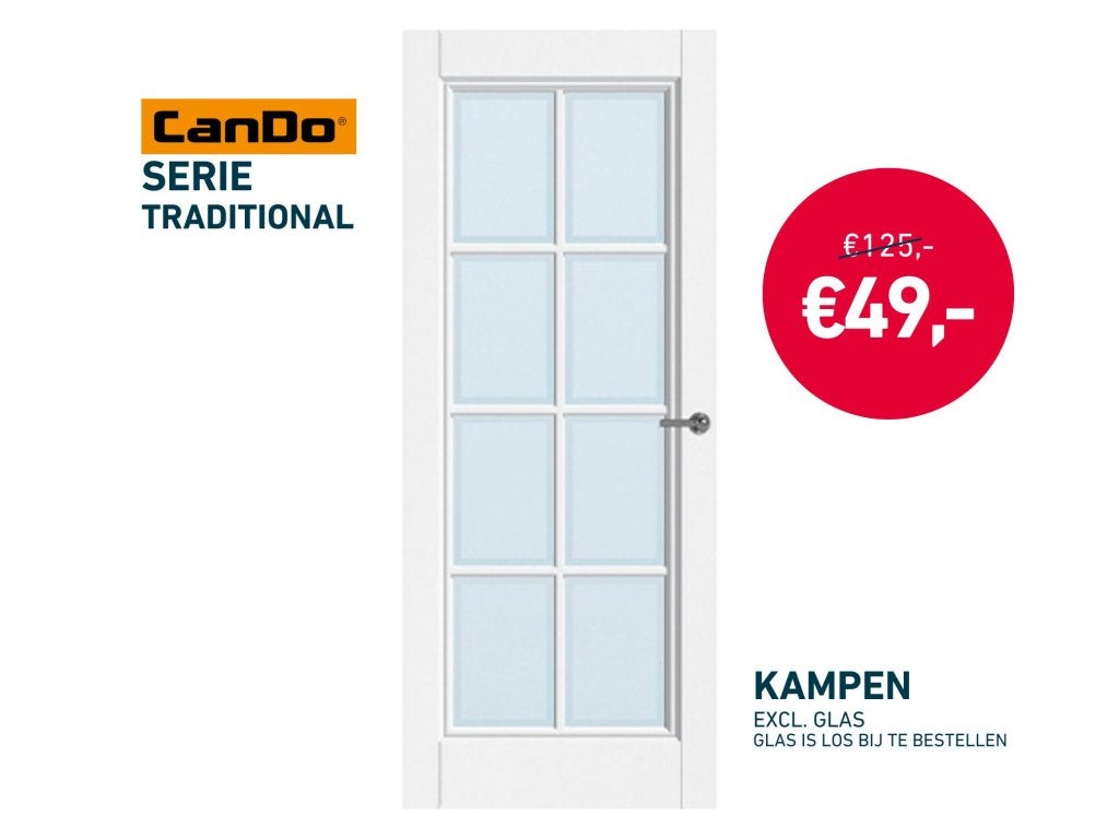Binnendeur paneeldeur CanDo Traditional  TOTALE LEEGVERKOOP