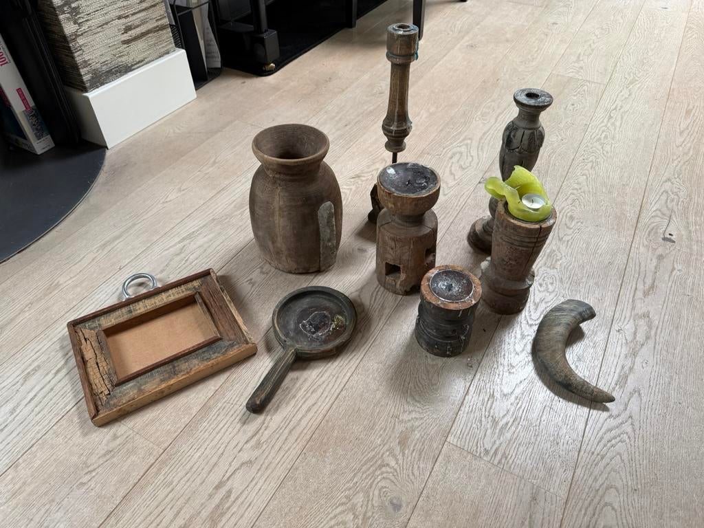 Diverse accessoires hoffz style, Ophalen, Gebruikt, Rond, Hout