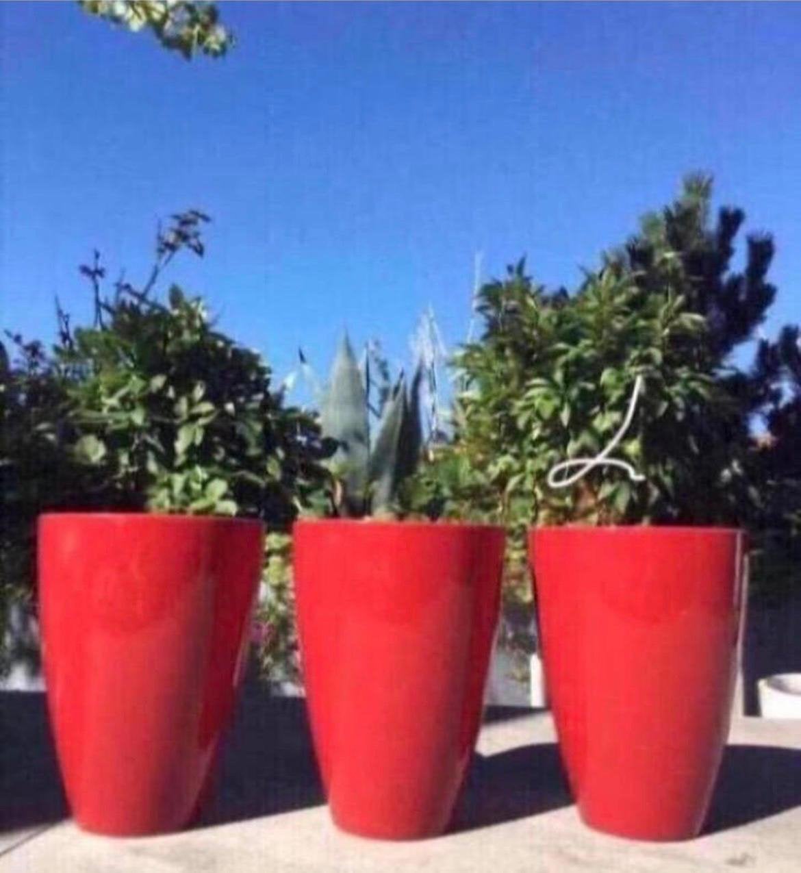vintage unieke bloempotten rode vazen hoge bloempotten, Ophalen, Rond, Zo goed als nieuw, Aardewerk