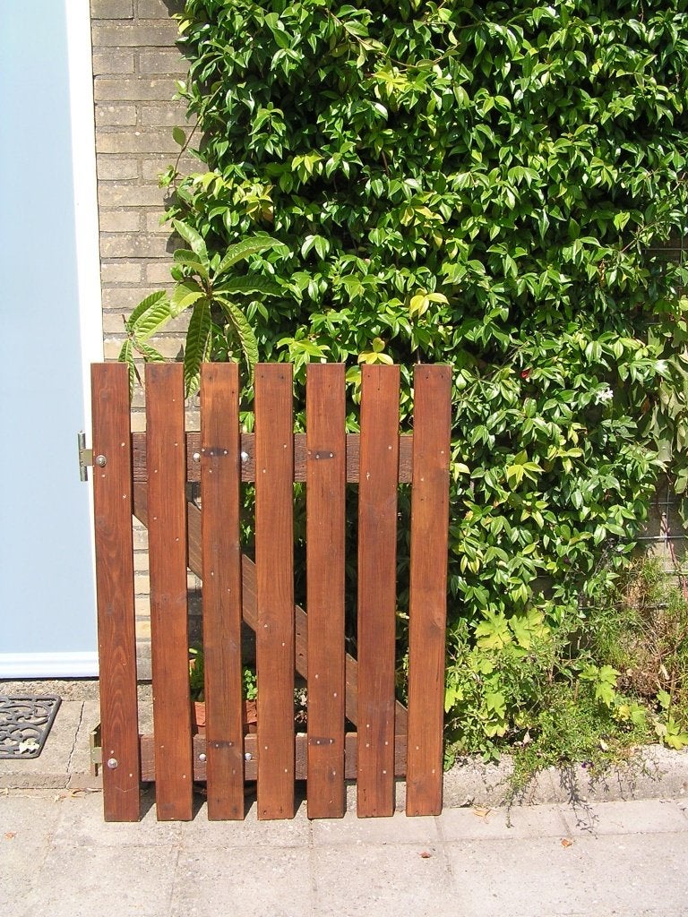 2 x tuinpoort (klein en groot), Ophalen, Gebruikt, Hout, Tuinhek