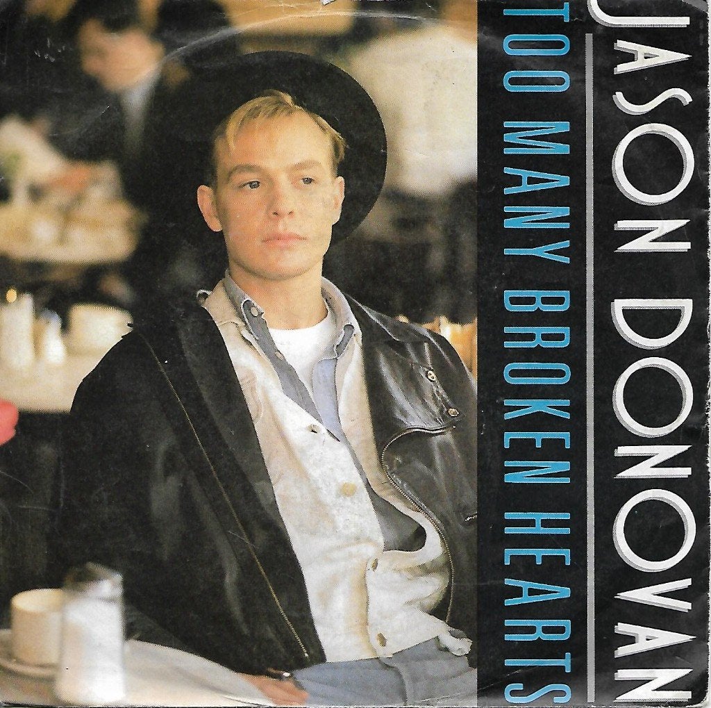 Jason Donovan - Too many broken hearts, Fotohoes, Ophalen of Verzenden, Gebruikt, Pop