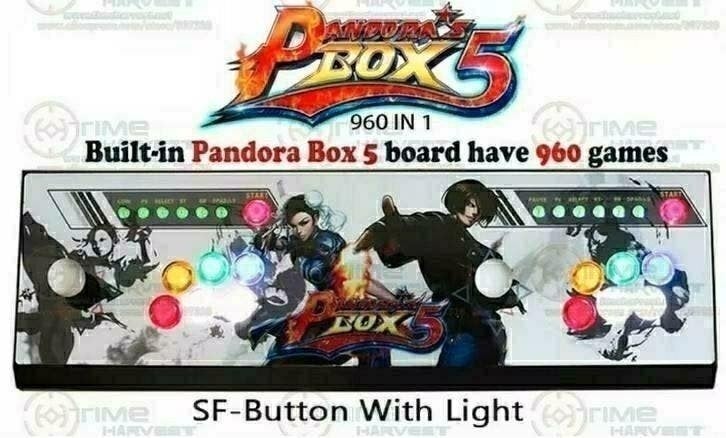 NIEUWE Pandora's Box arcadekast twee controllers 960 games, Vechten, Ophalen of Verzenden, Gekoppelde computers, Vanaf 12 jaar