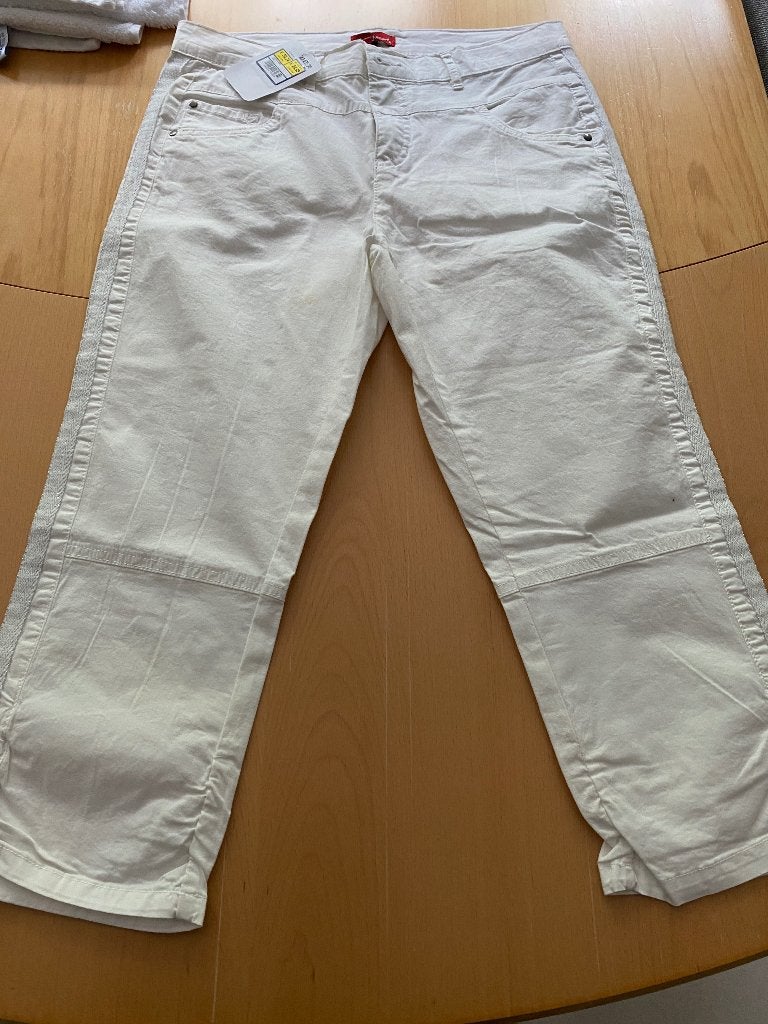 Laura di Sarpi Witte Broek Maat 36, Wit, Nieuw, Ophalen of Verzenden, Driekwart