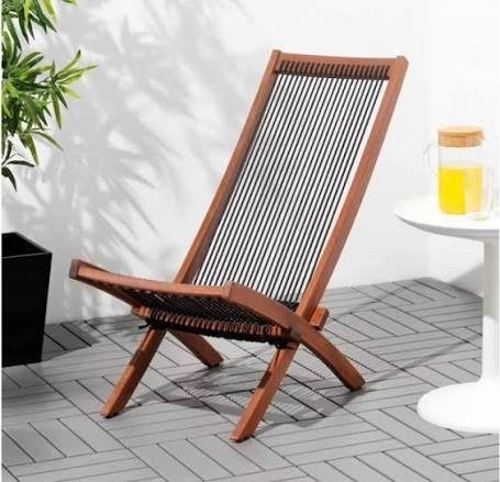 IKEA Brommö Ligstoel 2 stuks- Vintage, Tuin en Terras, Ophalen, Gebruikt, Hout, Inklapbaar