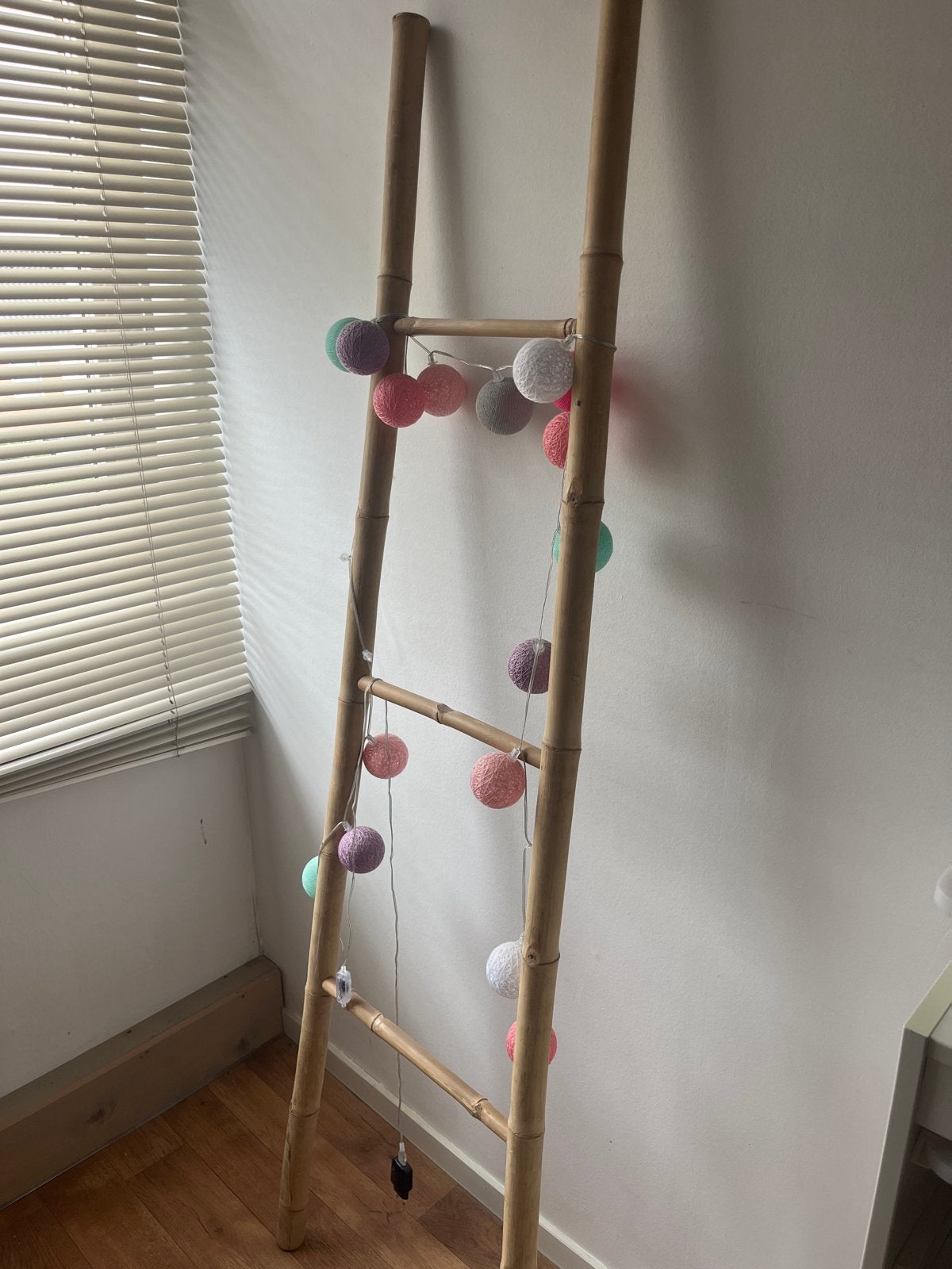 Bamboe decoratieve ladder met lichtslinger, Ophalen, Overige merken, Meerkleurig, Overige fittingen