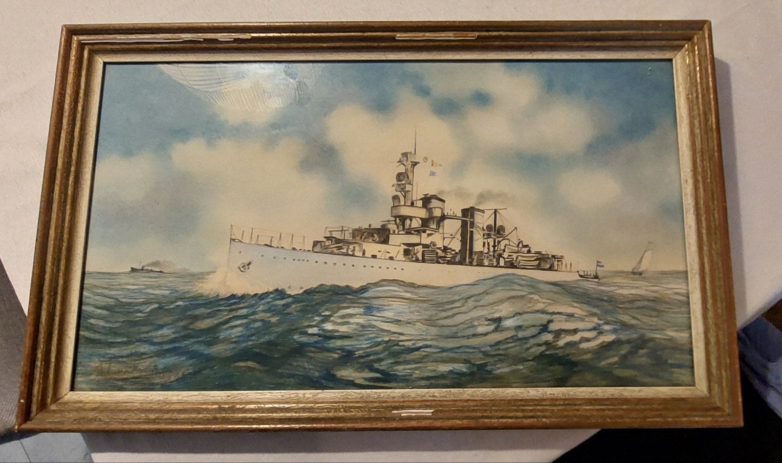 Marineschilderij / Pentekening (A. Lukkien,1978)!!, Ophalen of Verzenden, Maritiem / water