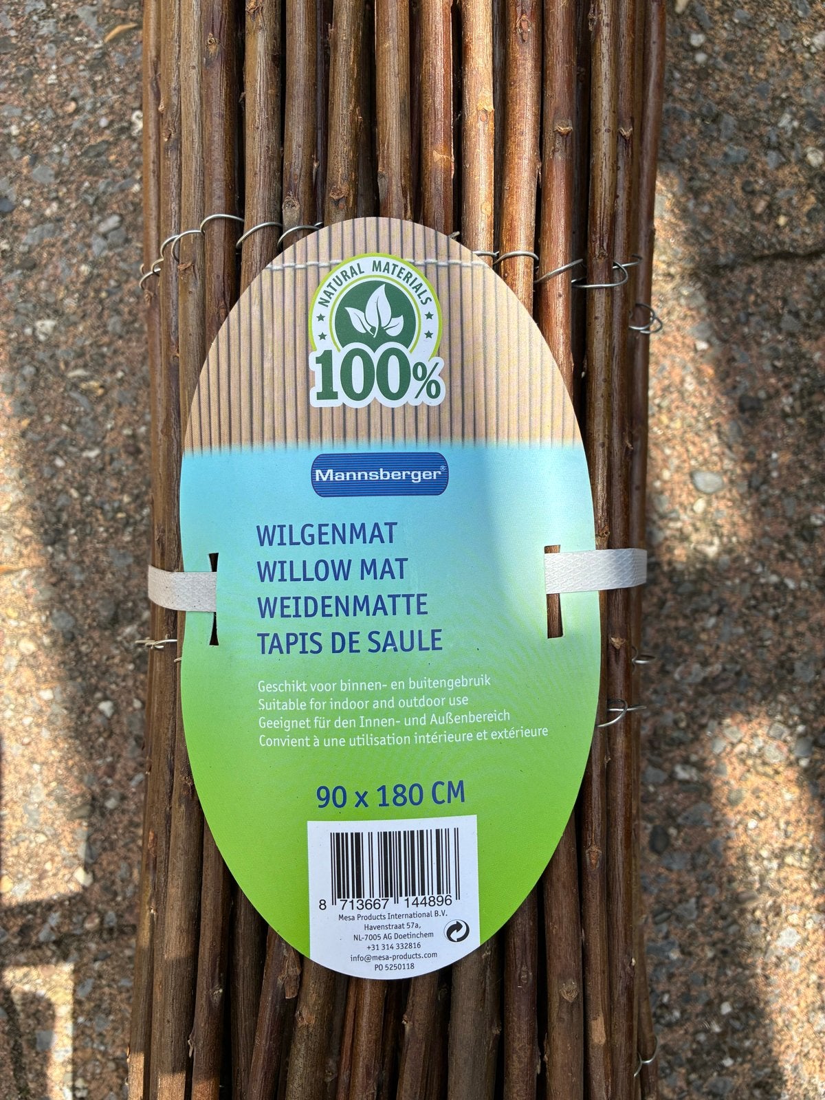 Wilgenmat 90x180 cm - Natuurlijke Schutting/Decoratie, Ophalen, Overige materialen, 1 tot 2 meter, Minder dan 3 meter