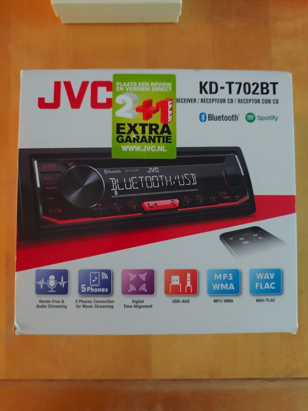 JVC KD-T702BT Autoradio met Bluetooth en USB, Ophalen of Verzenden