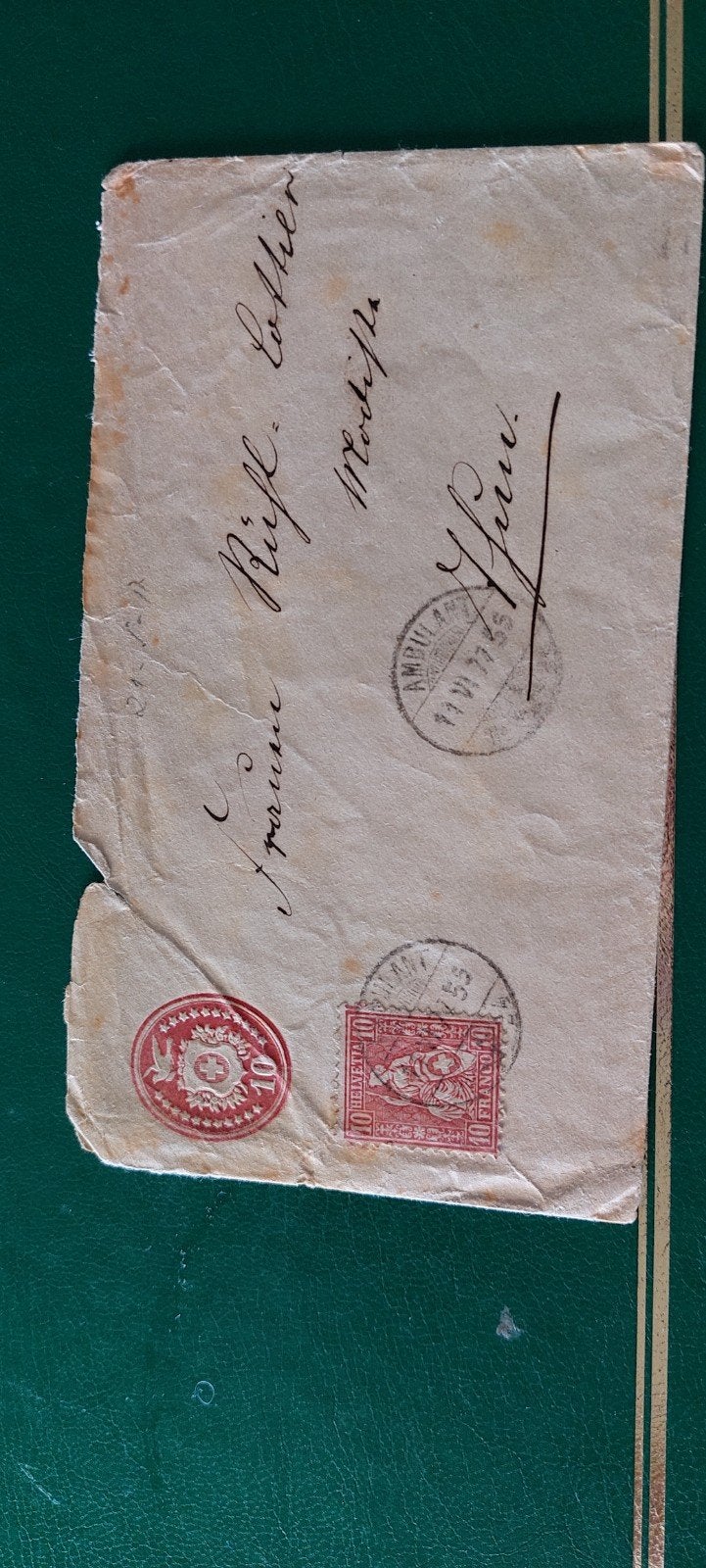 envelop Zwitserland, Postzegels en Munten, Brieven en Enveloppen | Buitenland, Ophalen of Verzenden, Envelop