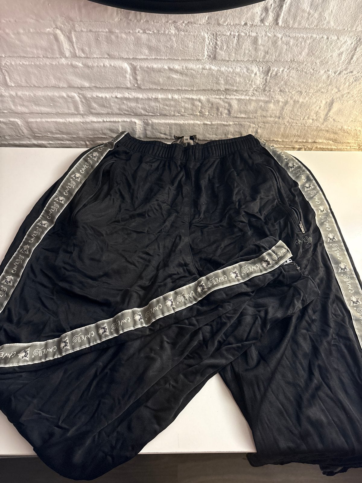 Cavello trainingsbroek zwart met grijze streep, Zwart, Ophalen of Verzenden, Maat 34 (XS) of kleiner, Lang