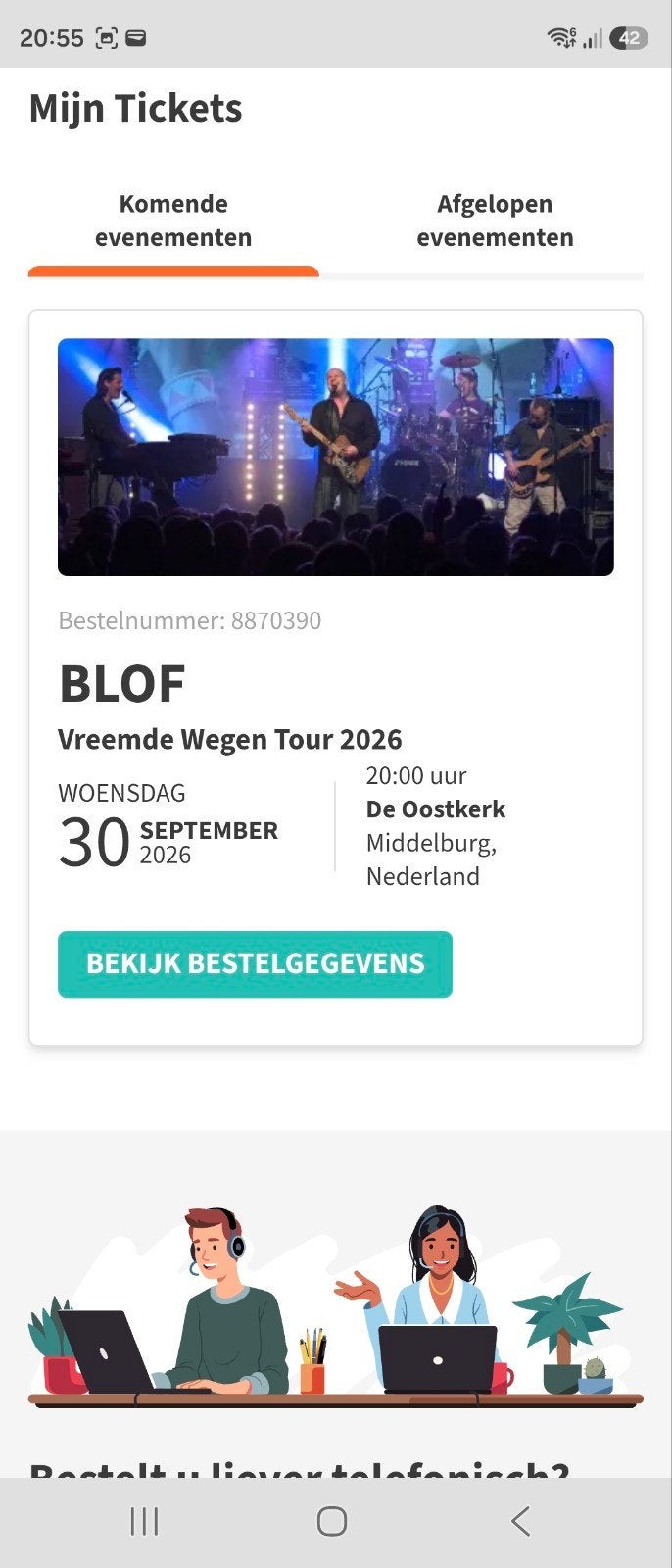 blof vreemde wegen tour, Twee personen, September