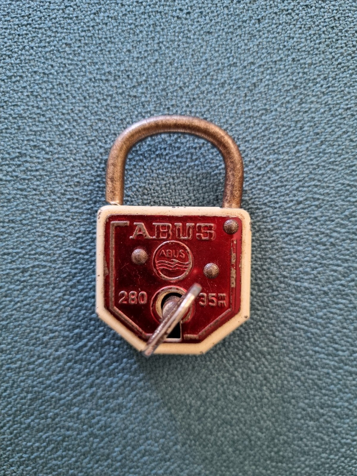 Vintage ABUS hangslotje, Ophalen of Verzenden, Gebruikt, Slot