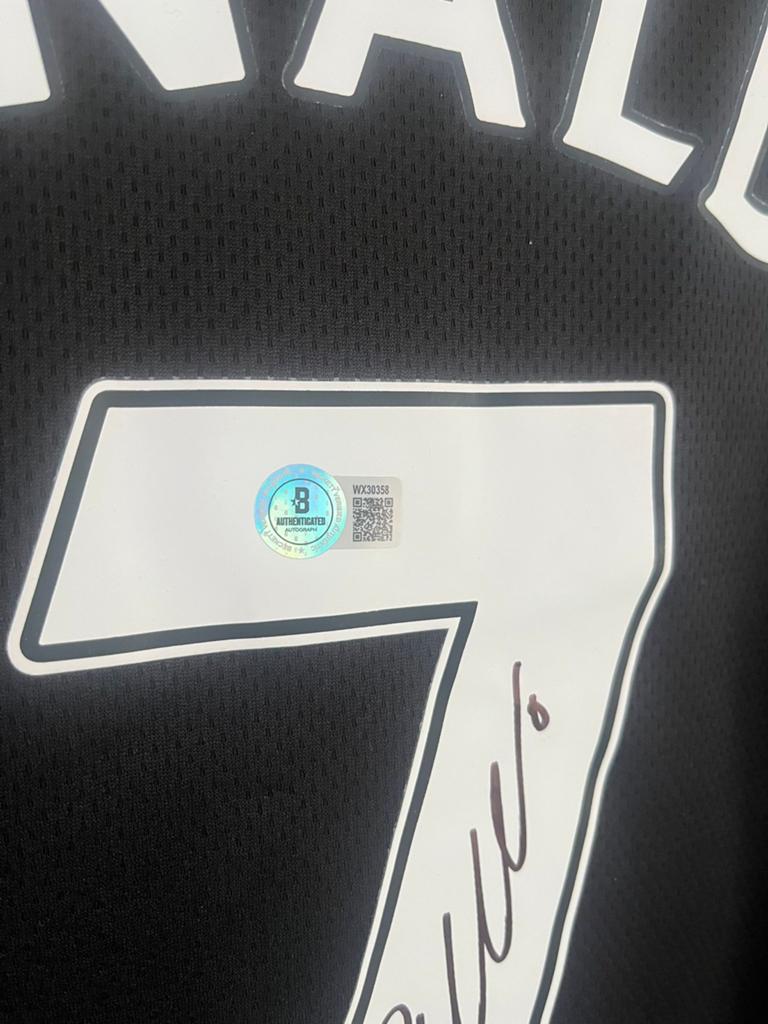 Gesigneerd Ronaldo shirt Manchester United Champions League, Maat 48/50 (M), Zwart, Nieuw, Ophalen of Verzenden