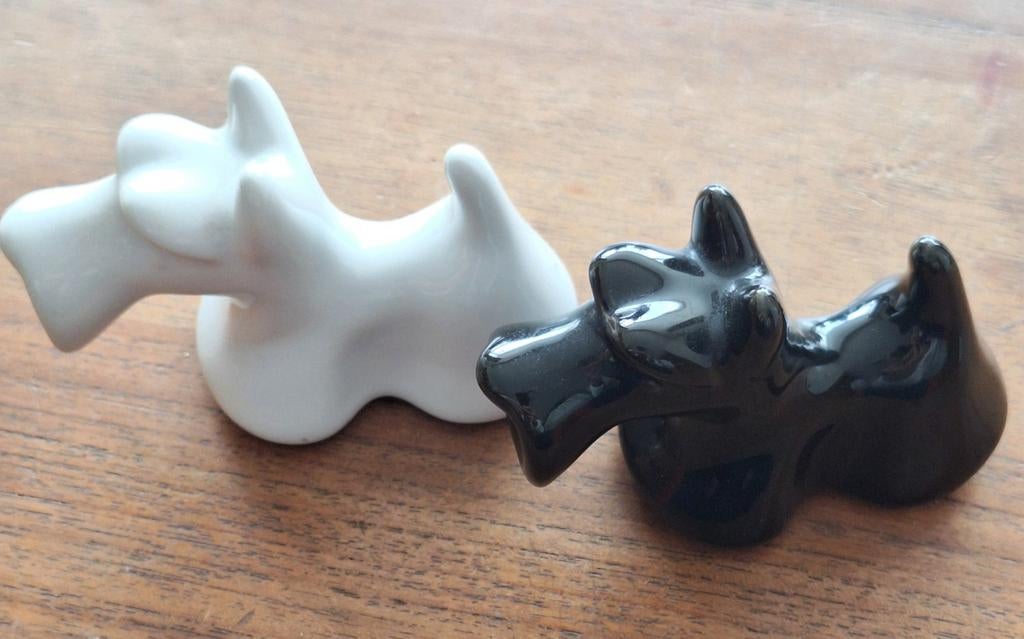 Black and White Schotse terriërs peper en zout stelletje, Ophalen, Zo goed als nieuw, Gebruiksvoorwerp