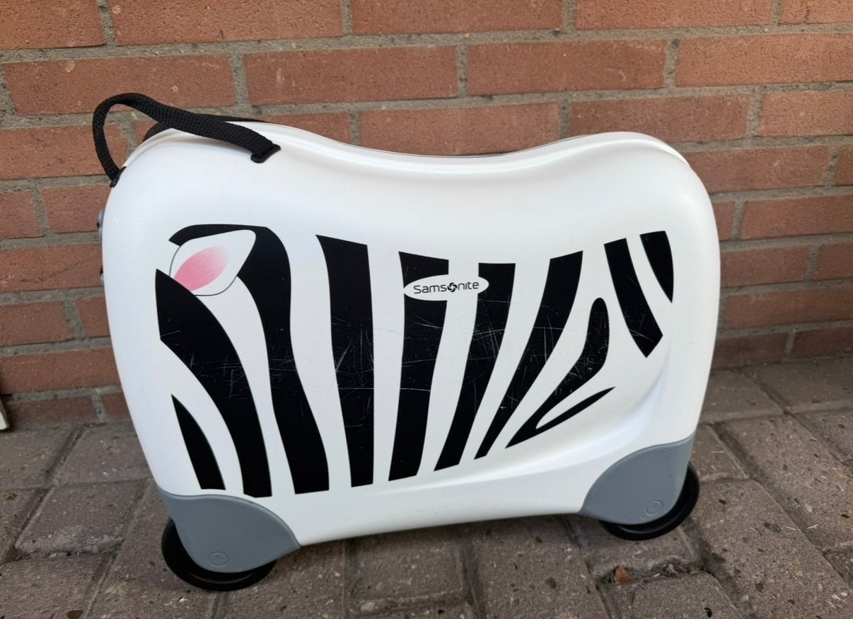 Samsonite kinderkoffer zebra print, Ophalen, Gebruikt