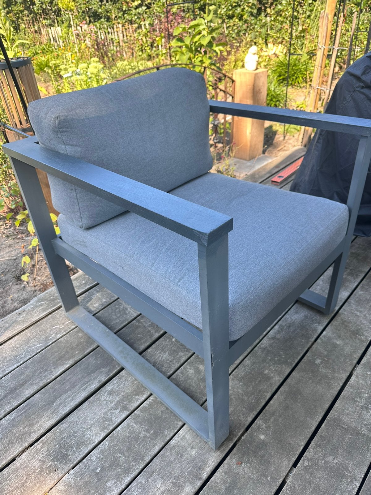 2 tuinstoelen kunnen buiten blijven staan!, Ophalen, Gebruikt, Metaal