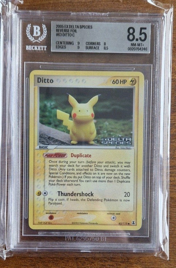 2005 EX Delta Species Reverse Foil #63 DITTO C Pikachu!, Ophalen of Verzenden, Nieuw, Foil