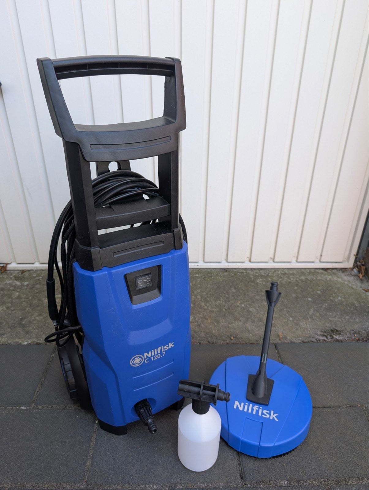 Nilfisk C 120.7 Hogedrukreiniger met Terrasreiniger, Ophalen, Zo goed als nieuw, Elektrisch, Nilfisk