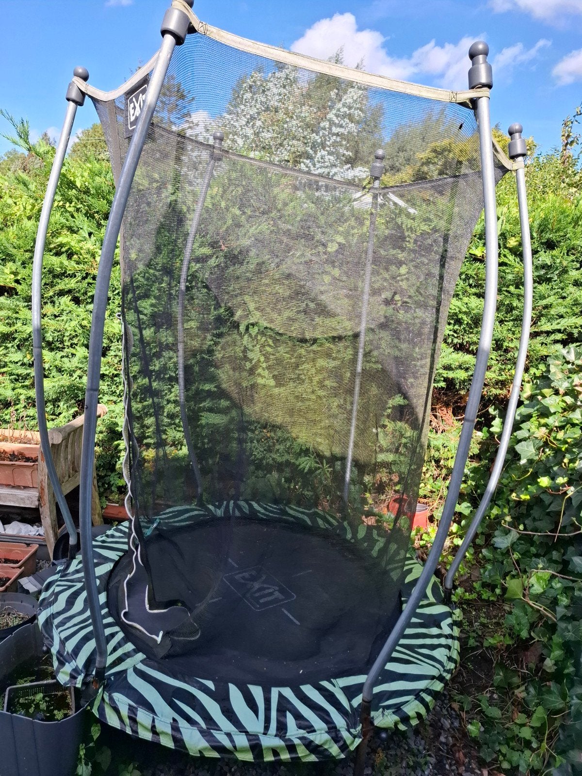 EXIT Trampoline met veiligheidsnet - Gebruikt, Ophalen of Verzenden, Gebruikt