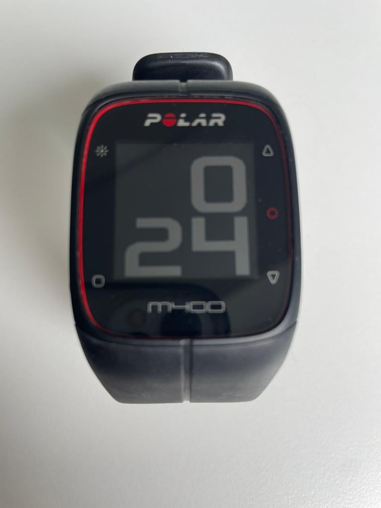 Polar M400 sporthorloge met GPS, Sieraden, Tassen en Uiterlijk, Sporthorloges, Gebruikt, Android, Zwart, Afstand, Snelheid, Waterdicht