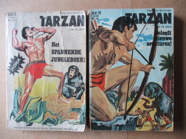 w0448 tarzan pocket 1 t/m 7, Boeken, Stripboeken, Meerdere stripboeken, Ophalen, Gelezen