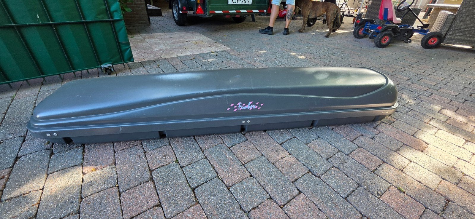 Grijze Hapro Funbox 320 Skibox / Dakkoffer (Zonder beugels), Ophalen, Gebruikt