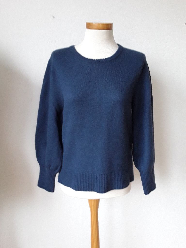Purdey trui in blauw mt L, Maat 42/44 (L), Zo goed als nieuw, Purdey, Verzenden