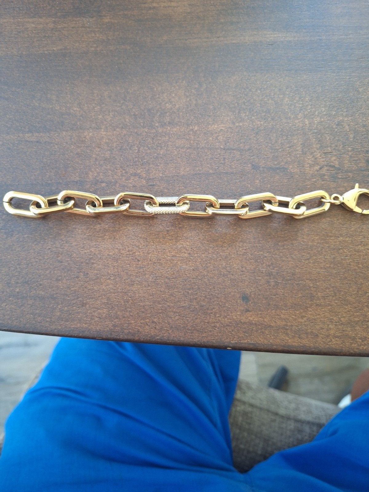 ketting en armband goudkleurig met strassteentjes, Ophalen of Verzenden, Nieuw, Goud, Overige materialen