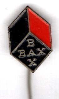 BAX BAX rood/zwart op zilverkleurig speldje ( T_119a), Verzenden, Nieuw, Merk, Speldje of Pin