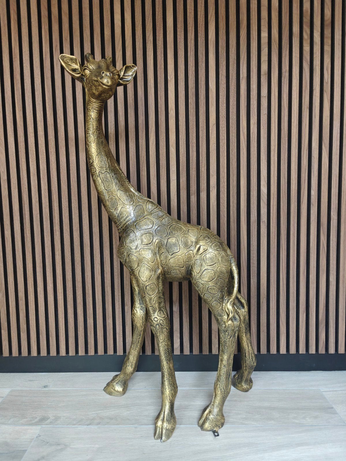 Giraffe brons gekleurd. 120 hoog., Verzamelen, Ophalen of Verzenden, Nieuw, Dier