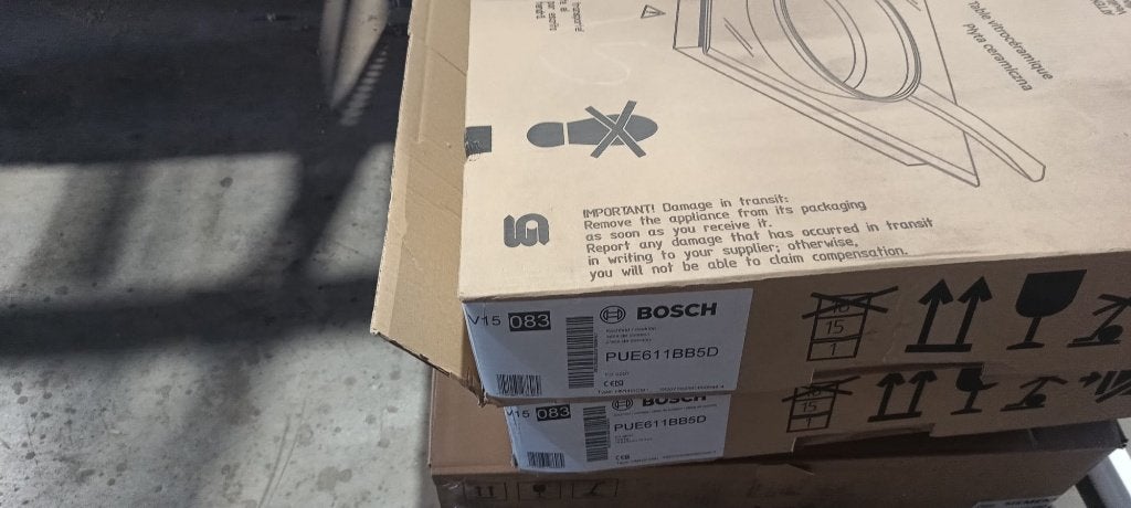 Bosch kookplaat PUE611BB5D, Nieuw, Inbouw, Inductie, 4 kookzones