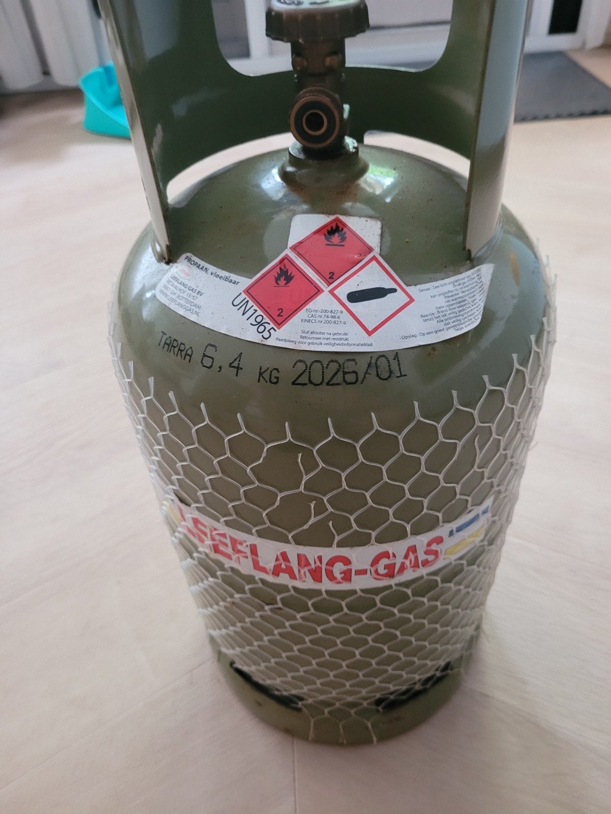 propaan gasfles, Ophalen