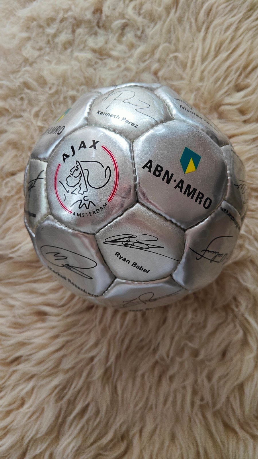 Ajax voetbal 2006-2007 met handtekeningen, Sport en Fitness, Maat XL, Ophalen of Verzenden, Gebruikt, Bal