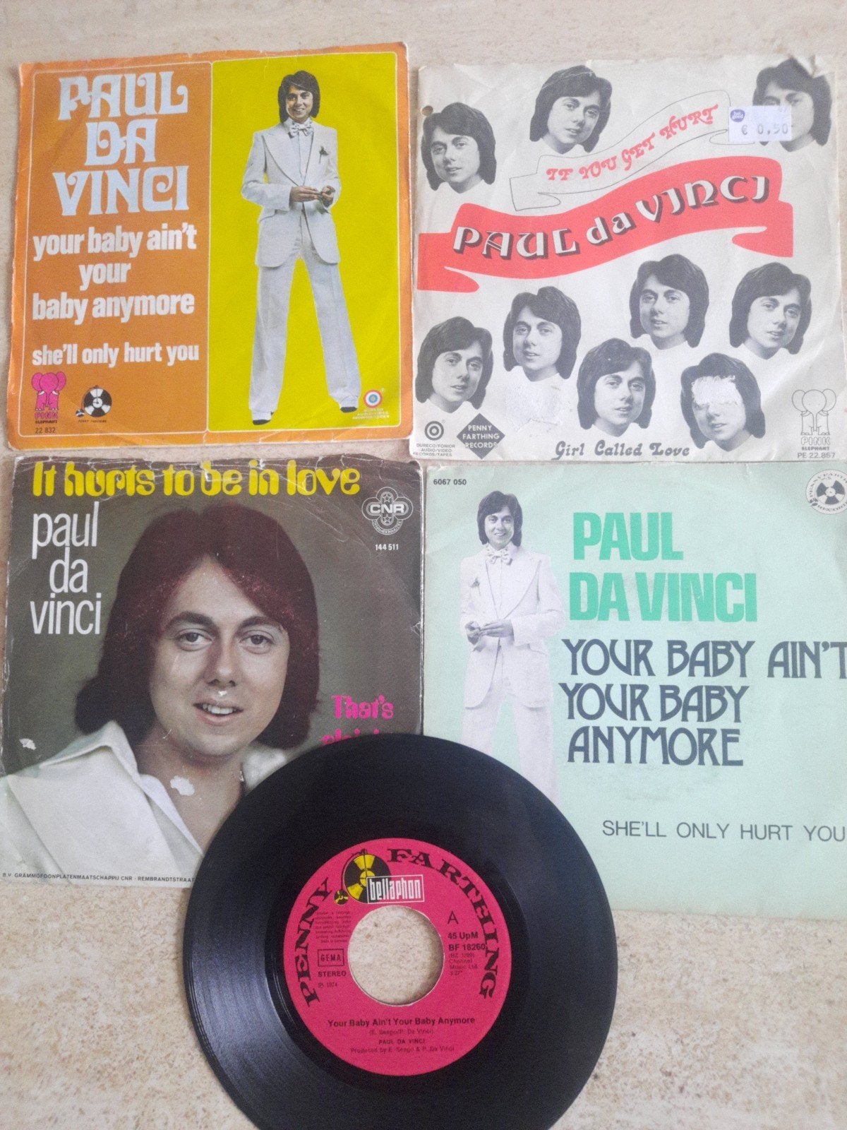 5x vinyl singels van Paul da Vinci, Ophalen of Verzenden, Zo goed als nieuw, Nederlandstalig