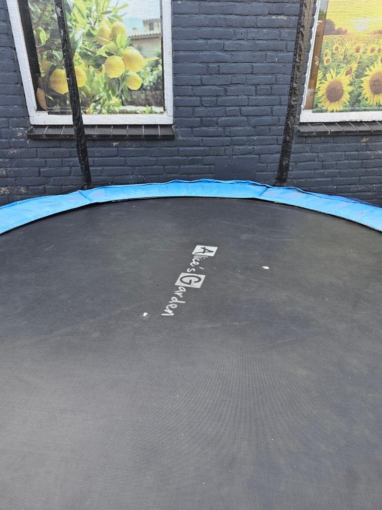 Gratis trampoline met vangnet, Ophalen, Gebruikt