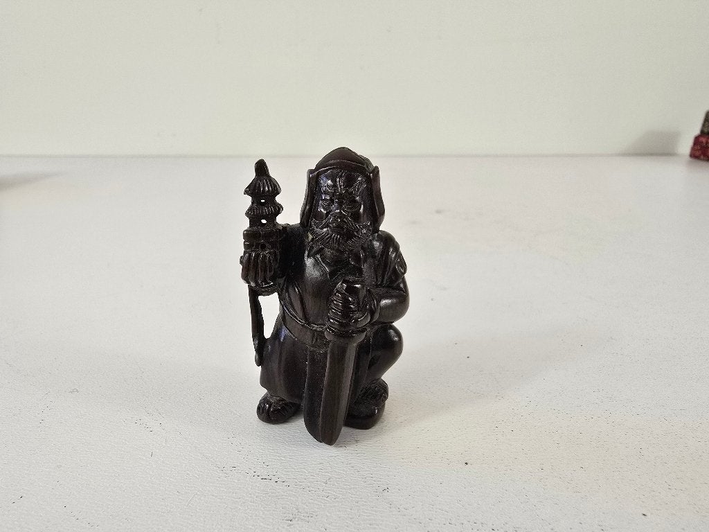 Netsuke #5 wijsgeer pagode, hout, Japan, begin 20e eeuw, Antiek en Kunst, Ophalen of Verzenden