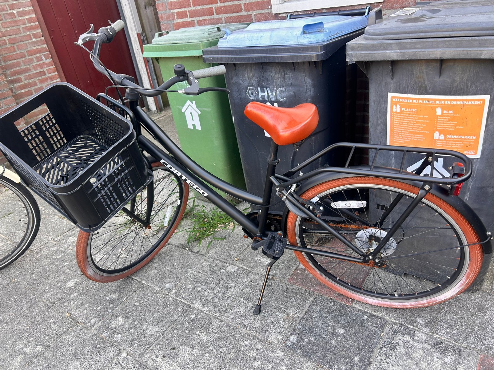 Fiets mat zwart met mat der bij, Terugtraprem, Versnellingen, Zo goed als nieuw, Ophalen