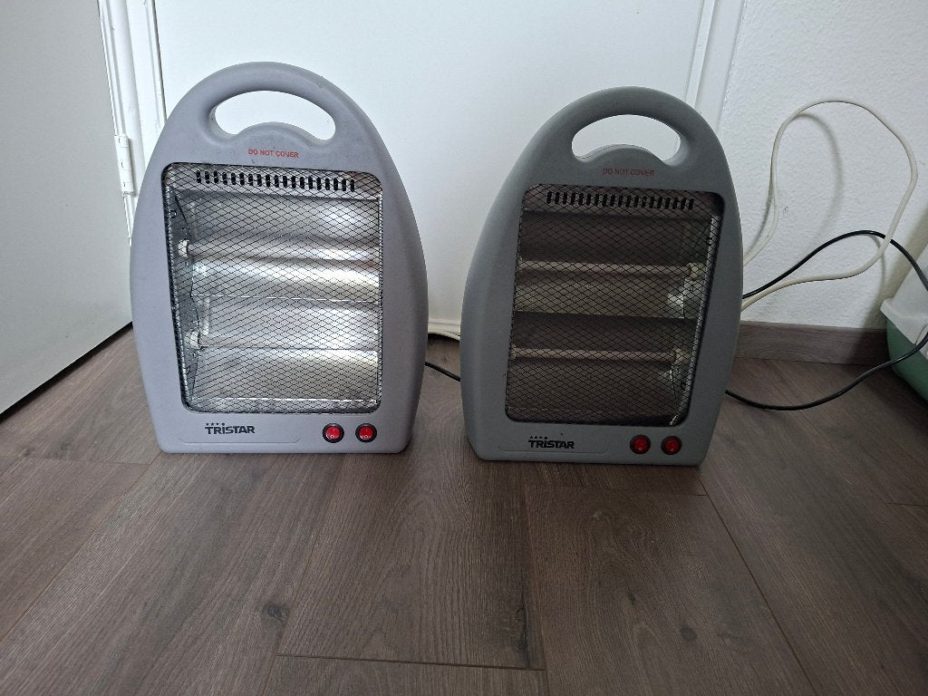 Twee elektrische kacheltjes, Caravans en Kamperen, Ophalen, Gebruikt