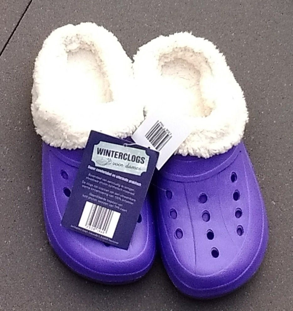 CLOGS WINTERCLOGS DAMES MAAT: 39 KLEUR: PAARS / WOLWIT NIEUW, Ophalen, Overige kleuren, Overige typen, Nieuw