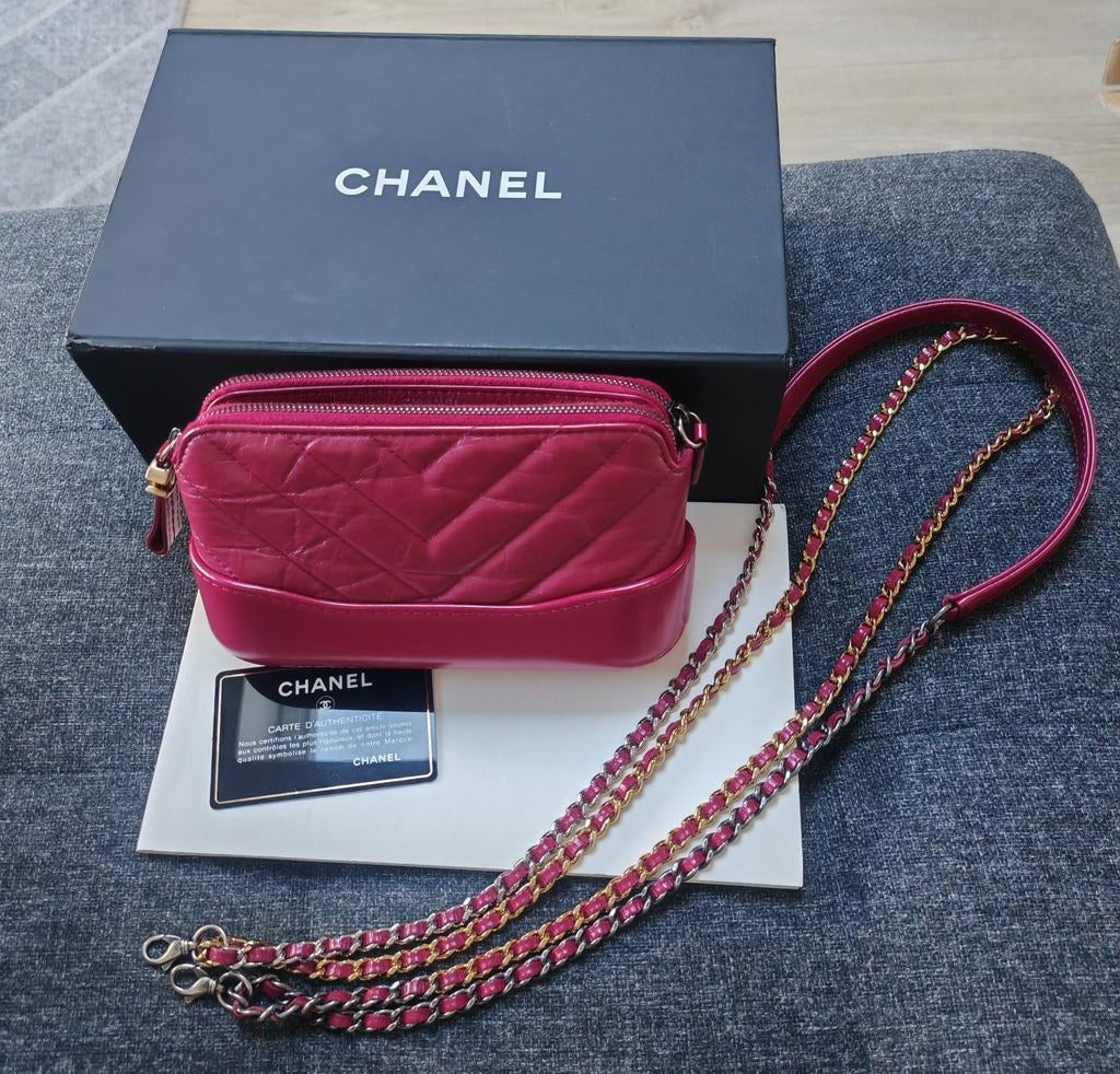 Chanel Gabrielle WOC, Ophalen of Verzenden, Zo goed als nieuw, Zwart, Schoudertasje