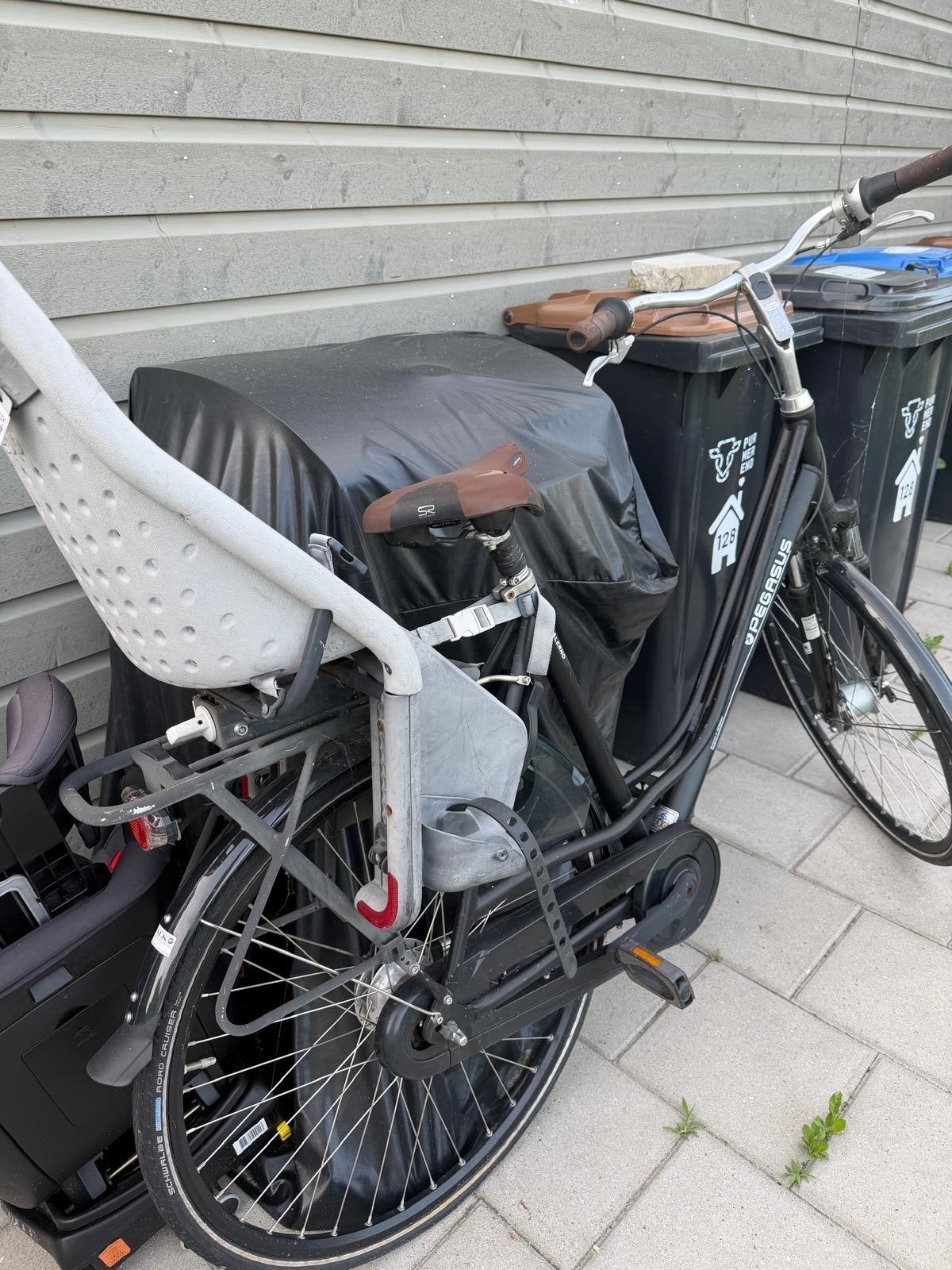 Pegasus fiets met Yepp kinderzitje, Ophalen, Gebruikt, Overige merken, (Extra) lage instap