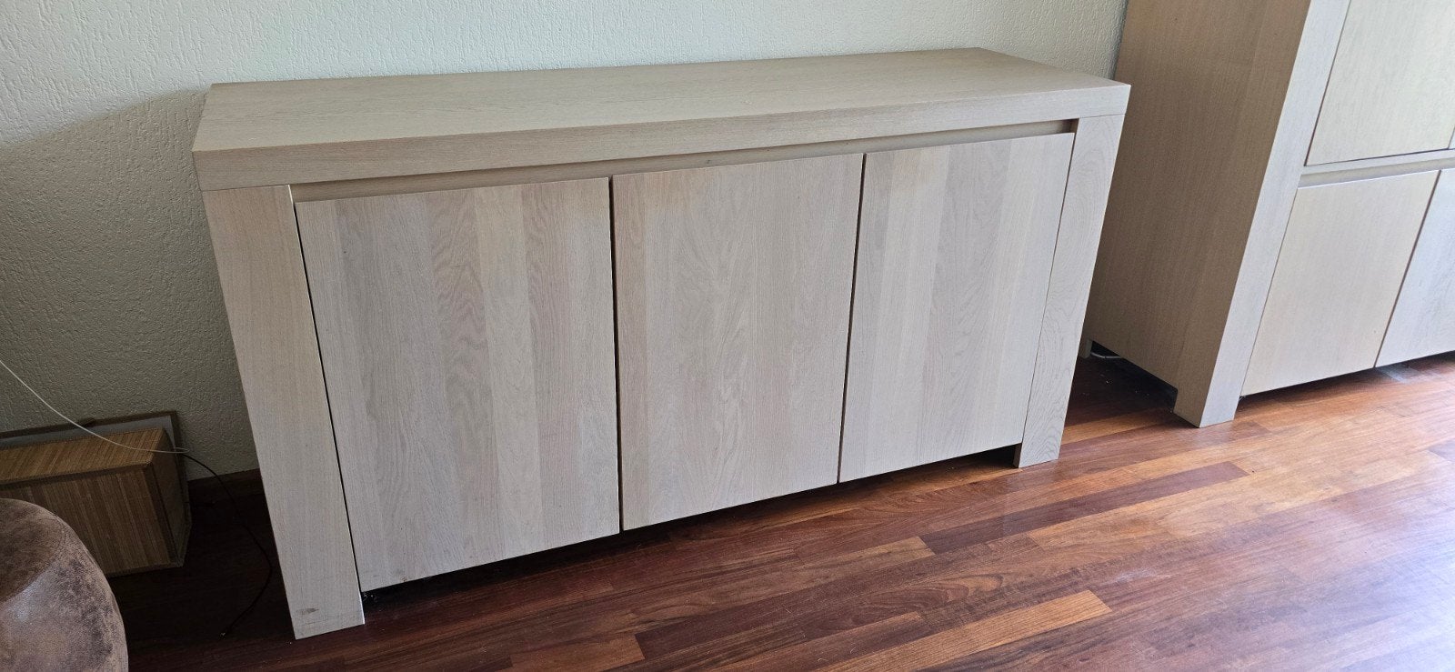 Licht eiken Combi TV meubel, dressoir en bijzettafel, Ophalen, 150 tot 200 cm, Eikenhout, 50 tot 75 cm