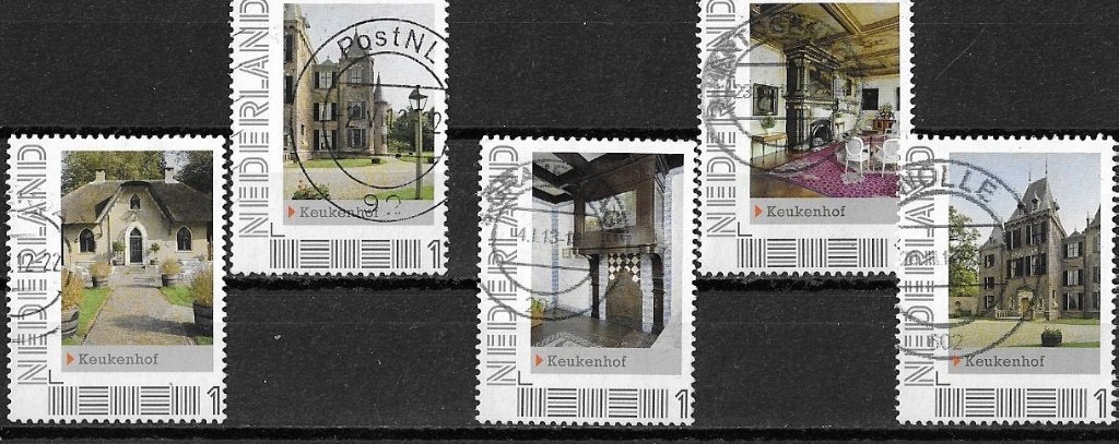 5 PERSOONLIJKE ZEGELS KEUKENHOF GESTEMPELD, Postzegels en Munten, Postzegels | Nederland, Ophalen of Verzenden, Na 1940, Gestempeld