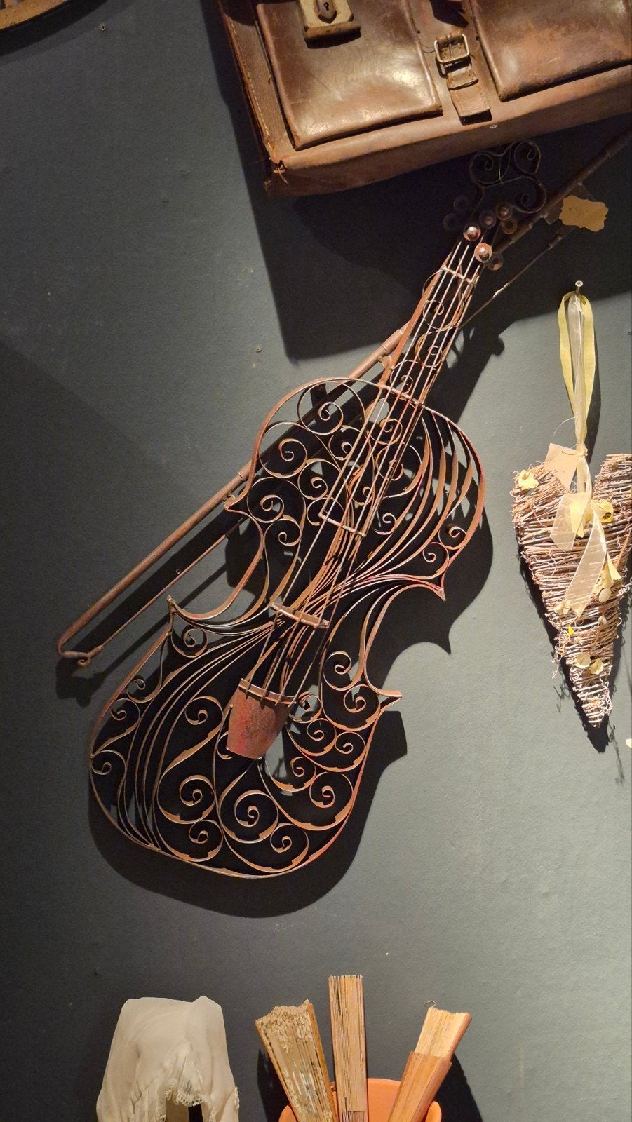 prachtige smeedijzer viool, Ophalen of Verzenden, Nieuw, Decoratieobject