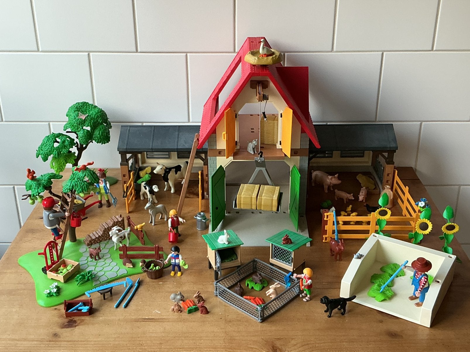 PLAYMOBIL UITGEBREIDE GROTE BOERDERIJ 🐄 🐖 SUPER MOOI !!, Verzenden, Gebruikt