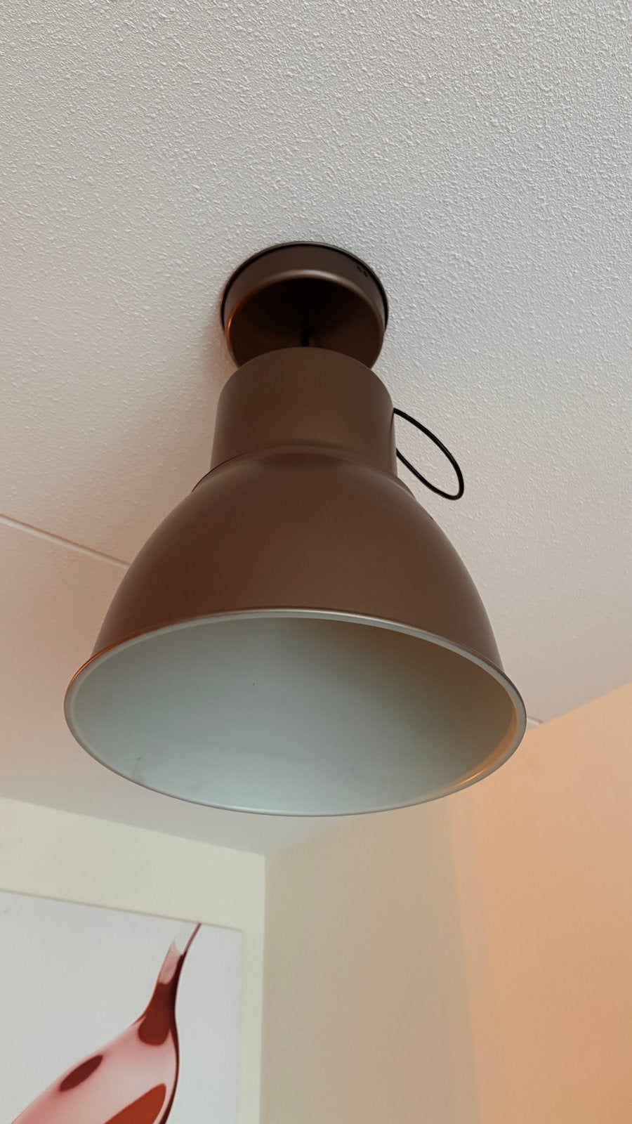 IKEA hektar hanglamp en staande lamp set - bruin, Gebruikt, Bruin, Ophalen, Metaal